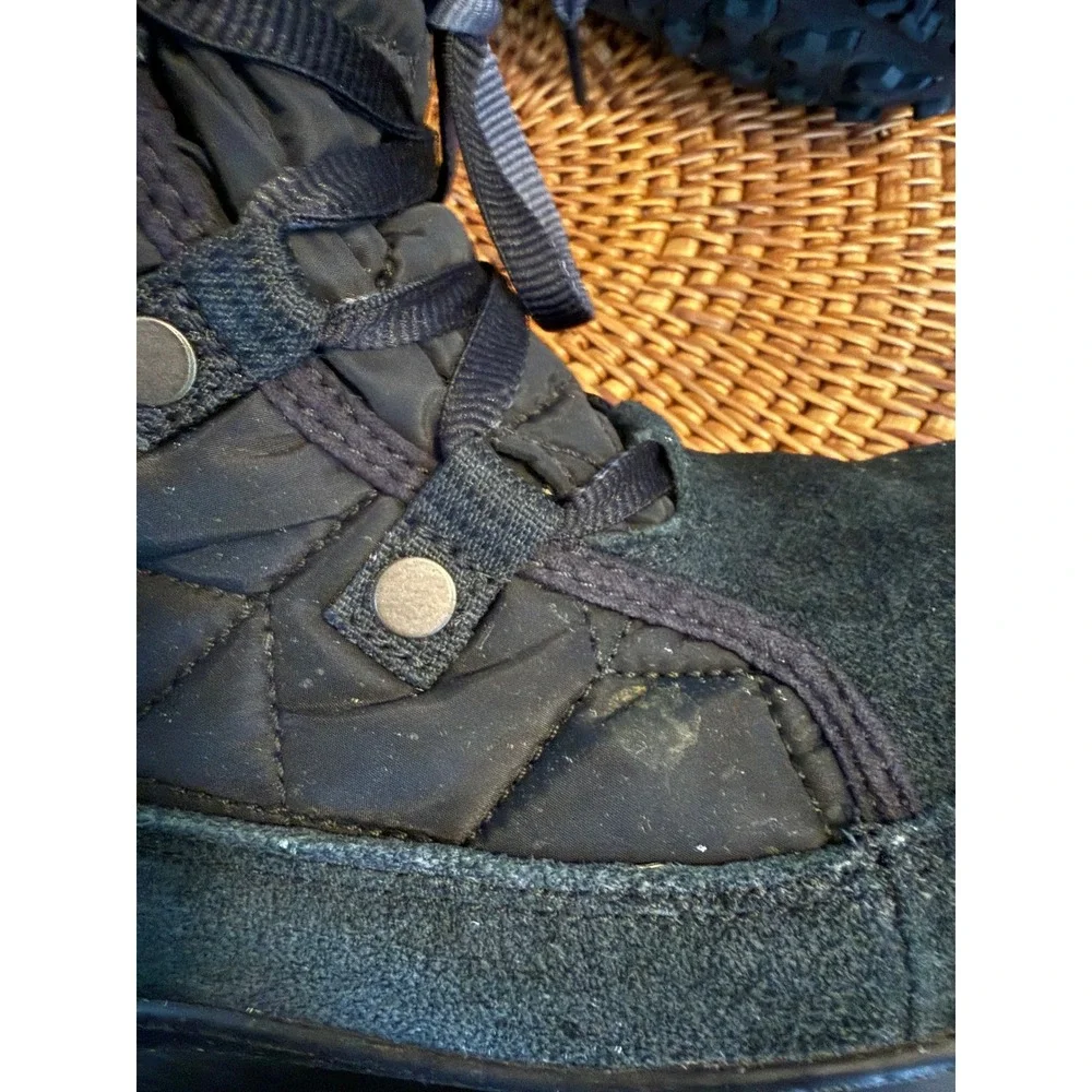 Columbia Minx‎ Mid II Omni-Heat Waterproof Winter Boots Black Suede 9.5 YL5251